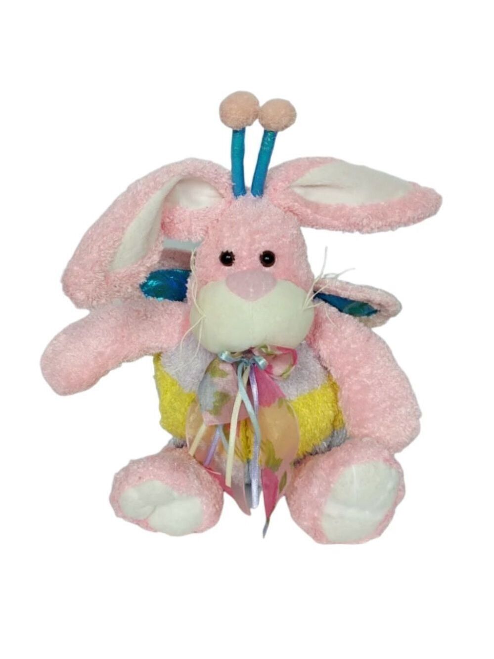 Atico International Easter Bunny Plush Butterfly Bow 15"